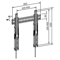 TM Electron S6501886 32-47” цена и информация | Кронштейны и крепления для телевизоров | 220.lv