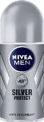 Rullīšu dezodorants vīriešiem Nivea Men Silver Protect, 50ml cena un informācija | Dezodoranti | 220.lv