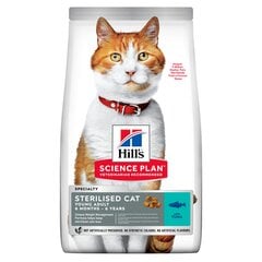 Hill's Science Plan Sterilised Cat Young Adult kaķu barība ar tunci, 3 kg цена и информация | Сухой корм для кошек | 220.lv