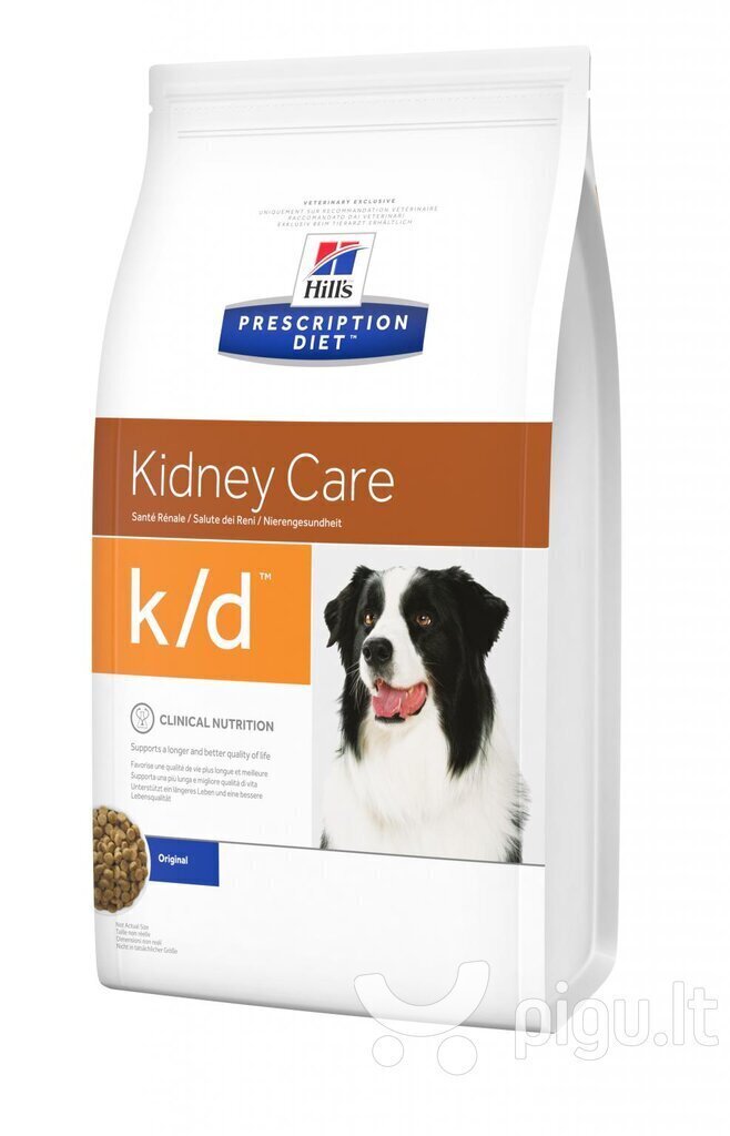 Hill's Prescription Diet k/d Canine Original sausa barība suņiem, 4 kg cena un informācija | Sausā barība suņiem | 220.lv