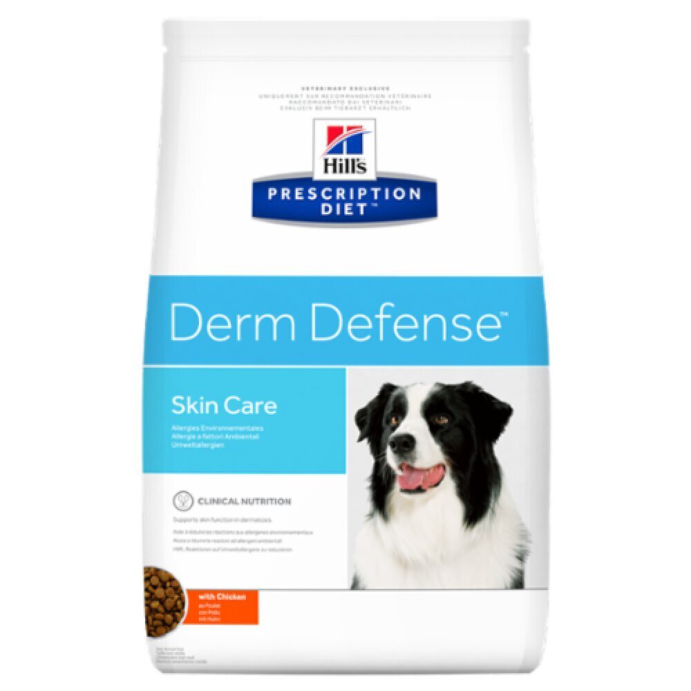 Hill's Prescription Diet Derm Defense Canine sausā barība suņiem ar vistu, 12 kg цена и информация | Sausā barība suņiem | 220.lv