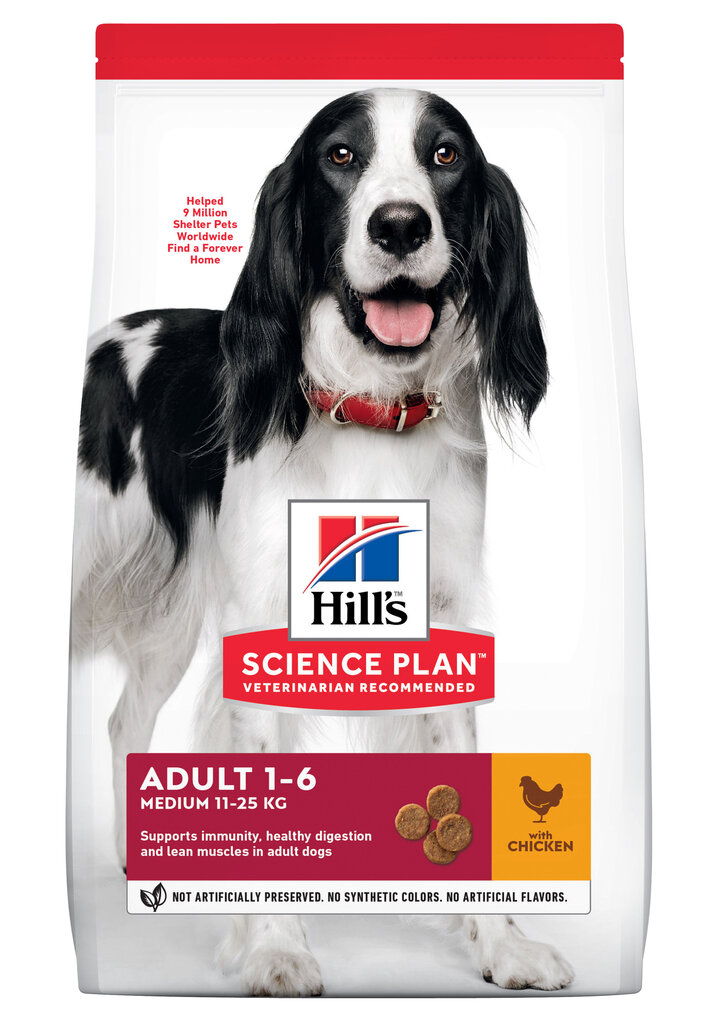 Hill's Science Plan Medium Adult Breeder bag suņu barība ar vistu, 14 kg цена и информация | Sausā barība suņiem | 220.lv