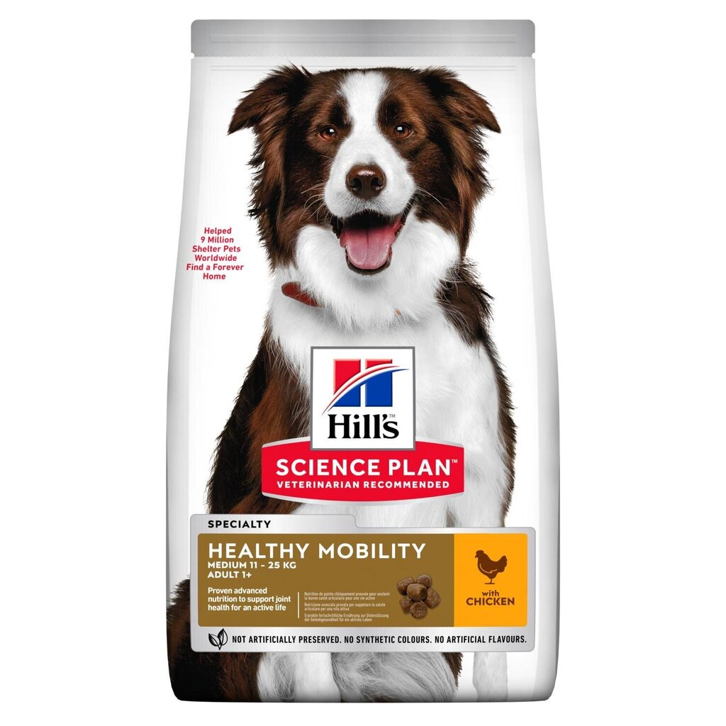 Hill's Canine Adult Healthy Mobility Medium Chicken suņu barība ar vistu, 14kg cena un informācija | Sausā barība suņiem | 220.lv