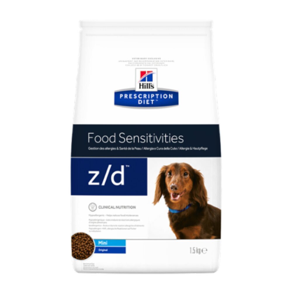 Hill's Prescription Diet z/d Canine Mini Original sausā barība suņiem ar pīli un rīsiem, alerģijām, 6 kg cena un informācija | Sausā barība suņiem | 220.lv