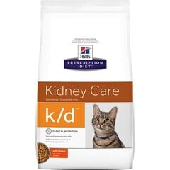 Корм для кошек Hill's Prescription Diet k/d с курицей, 0,4 кг цена и информация | Сухой корм для кошек | 220.lv