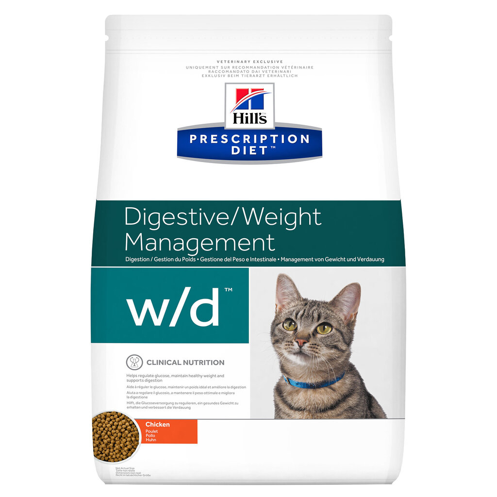 Hill's Prescription Diet w/d sausā kaķu barība, 3 kg cena un informācija | Sausā barība kaķiem | 220.lv