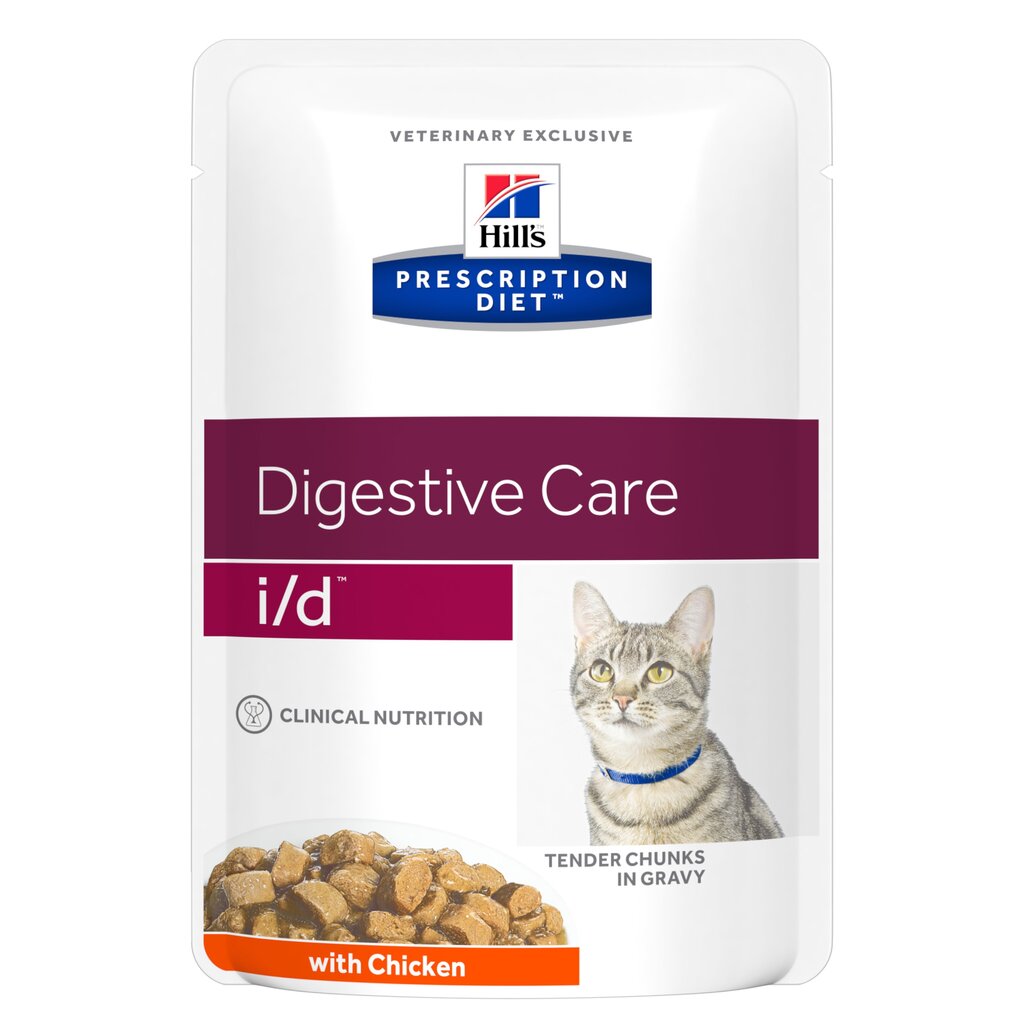 Hill's Prescription Diet i/d Feline Tender Chunks in Gravy ar vistu, 12 x 85 g цена и информация | Konservi kaķiem | 220.lv