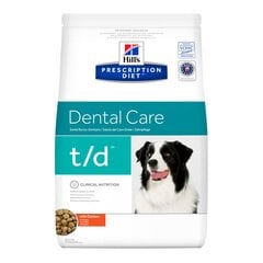 Hill's Prescription Diet t/d Canine suņu barība ar vistu, 4 kg cena un informācija | Sausā barība suņiem | 220.lv