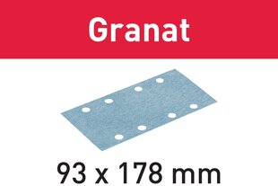 Smilšapapīra loksnes Granat 498936 STF 93X178 P120 GR/100 Festool cena un informācija | Rokas instrumenti | 220.lv