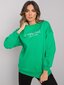 Sieviešu džemperis bez kapuces, zaļš цена и информация | Jakas sievietēm | 220.lv