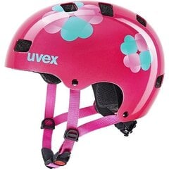 Bērnu veloķivere Uvex Kid 3 Pink Flower, rozā cena un informācija | Ķiveres | 220.lv