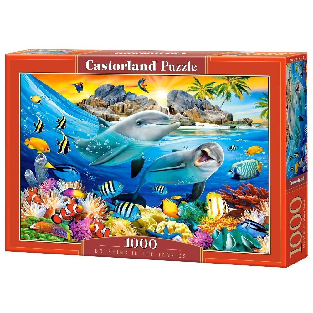 Castorland puzle DOLPHINS IN THE TROPICS 1000 det. цена и информация | Puzles, 3D puzles | 220.lv