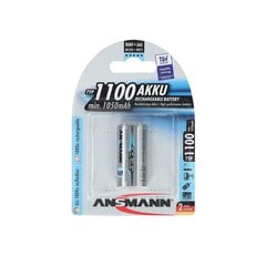 Baterijas, 5035222 AAA NiMH 2x1100mAh, 2 gab. cena un informācija | Ansmann Mobilie telefoni, planšetdatori, Foto | 220.lv