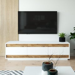 TV galdiņš Kalune Design FR4, brūns/balts cena un informācija | TV galdiņi | 220.lv