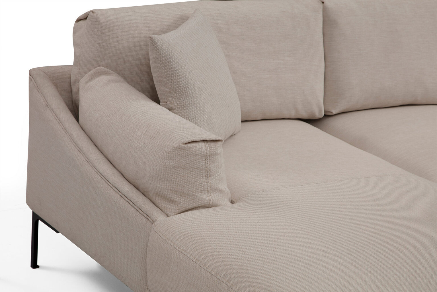 Stūra dīvāns Kalune Design Leo, smilškrāsas cena un informācija | Stūra dīvāni | 220.lv