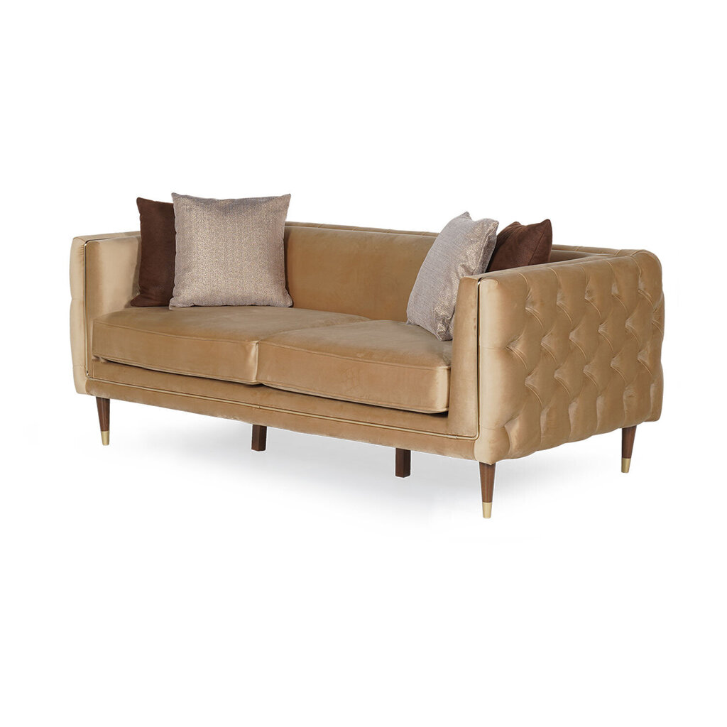 Trīsvietīgs dīvāns Kalune Design Olympus, smilškrāsas cena un informācija | Dīvāni | 220.lv