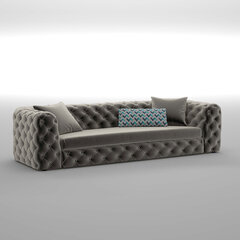 Trīsvietīgs dīvāns Kalune Design Zeus, pelēks cena un informācija | Dīvāni | 220.lv