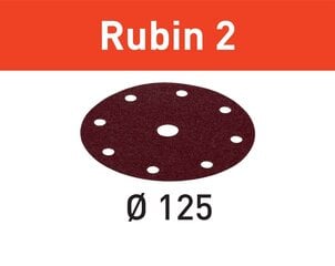 Slīpripa Rubin 2 499105 STF D125/8 P120 RU2/10 Festool cena un informācija | Slīpmašīnas | 220.lv