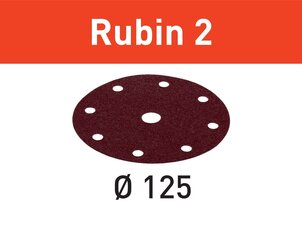 Slīpripa Rubin 2 499106 STF D125/8 P150 RU2/10 Festool cena un informācija | Slīpmašīnas | 220.lv