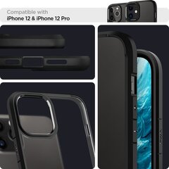 Spigen ACS01703, piemērots iPhone 12/12 Pro, melns cena un informācija | Telefonu vāciņi, maciņi | 220.lv