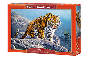 Castorland puzle Tiger on the Rocks 500 det cena un informācija | Puzles, 3D puzles | 220.lv