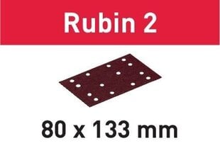 Smilšapapīra loksnes Rubin 2 499049 STF 80X133 P100 RU2/50 Festool cena un informācija | Slīpmašīnas | 220.lv