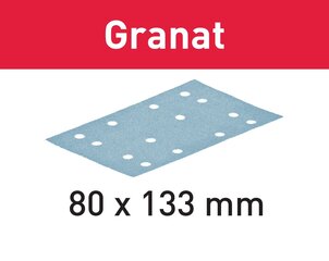 Smilšapapīra loksnes Granat 497118 STF 80x133 P60 GR/50 Festool cena un informācija | Slīpmašīnas | 220.lv