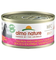 Almo Nature HFC Jelly, kaķiem, lasis un vista želejā, 70g. cena un informācija | Konservi kaķiem | 220.lv