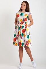 Летнее нарядное платье молочное с цветочным принтом, LE-20450 CF цена и информация | Платье | 220.lv