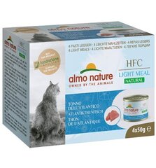 Almo Nature HFC Natural Light Meal, kaķiem, atlantijas tuncis, 4x50g. цена и информация | Консервы для котов | 220.lv