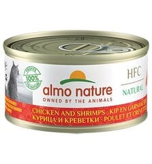 Almo Nature HFC Natural, kaķiem, vista un garneles, 70g. цена и информация | Консервы для котов | 220.lv