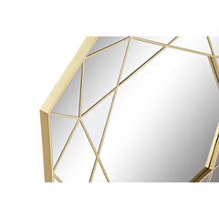 Sienas spogulis DKD Home Decor, 59 x 2,5 x 59 cm, zeltains cena un informācija | Spoguļi | 220.lv