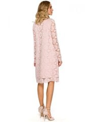 Кружевное платье-трапеция M406, розовое цена и информация | Платья | 220.lv