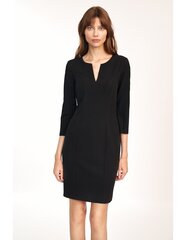 Приталенное мини-платье - S185, черное  цена и информация | Платья | 220.lv