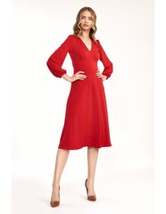 Классическое красное платье миди - S194 цена и информация | Платья | 220.lv