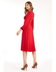 Классическое красное платье миди - S194 цена и информация | Платья | 220.lv