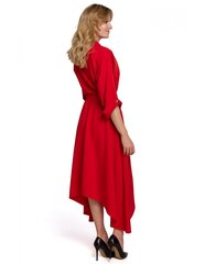 Платье с асимметричным подолом K086, красное цена и информация | Платья | 220.lv