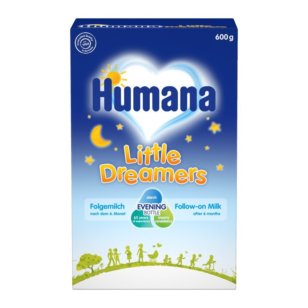 Humana Nakts piens, 600 g цена и информация | Piena maisījumi (6+ mēn.) | 220.lv