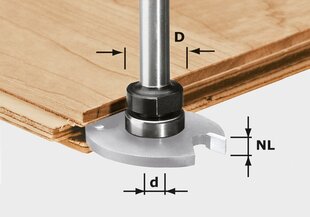 Frēzes vārpsta 499803 S8 1,5-5 KL16 Festool cena un informācija | Frēzes | 220.lv