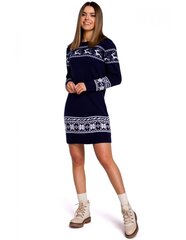 Платье с новогодней тематикой MXS02 - темно-синее цена и информация | Платья | 220.lv