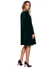M566 Велюровое платье трапециевидной формы - зеленый цена и информация | Платья | 220.lv