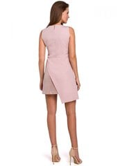 K014 Короткое двухслойное платье - грязно-розовый цена и информация | Платья | 220.lv