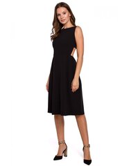 K011 Платье с открытой спиной - черный цена и информация | Платья | 220.lv