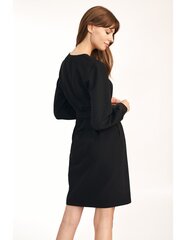 Черное платье с поясом на талии - S188 цена и информация | Платья | 220.lv