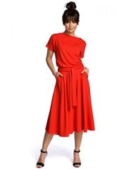 Платье с расклешенным низом BE B067, красное  цена и информация | Платья | 220.lv