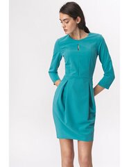 Бирюзовое платье-тюльпан - S142 цена и информация | Платья | 220.lv