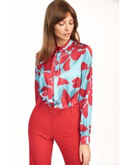 Блуза с цветочным шрифтом - B136 цена и информация | Женские блузки, рубашки | 220.lv