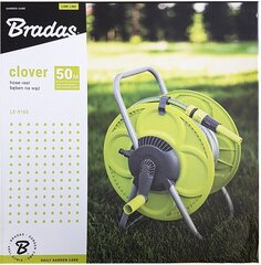 Šļūtenes spole Bradas CLOVER Lime Line 1/2'' 50m šļūtenei цена и информация | Оборудование для полива | 220.lv