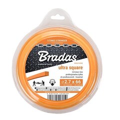 Леска для триммера Bradas ULTRA Square, 2,7 мм x 66 м (0,45 кг) цена и информация | Запчасти для садовой техники | 220.lv