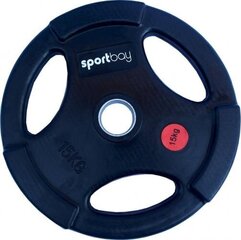 Olimpiskie gumijas svaru diski Sportbay® 15kg цена и информация | Гантели, гири, штанги | 220.lv